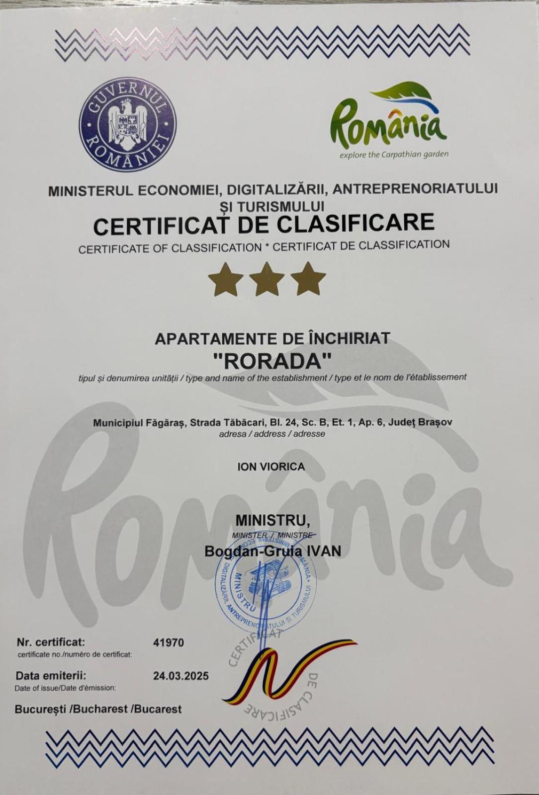 Rorada Apartament Făgăraş Dış mekan fotoğraf